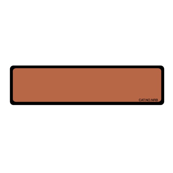 Blank Chart Labels 1-3/8" x 5-3/8" Copper w/Black